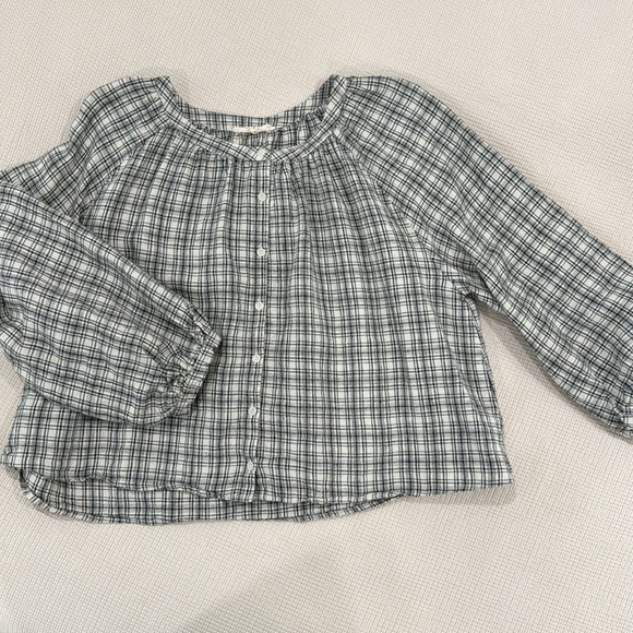 Great condition 100% linen top by Canadian designer Gillian Stevens - Picture 3 of 8